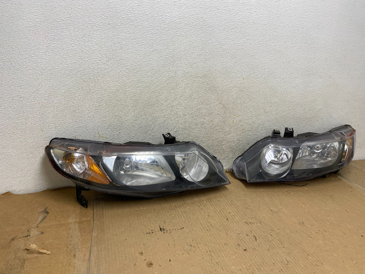 2009 2010 2011 Honda Civic Sedan Left+Right Headlights Halogen TYC AH3082 DW1