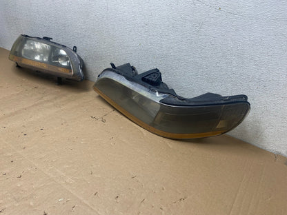 1998 to 2002 Honda Accord Black Left+Right Set Side Headlights S0748 DW1
