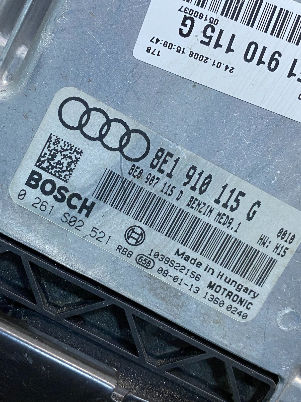 2008 2009 Audi A4 2.0L Engine Computer Ecu Pcm Ecm 8E1910115G AI9890 DW2