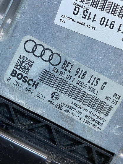 2008 2009 Audi A4 2.0L Engine Computer Ecu Pcm Ecm 8E1910115G AI9890 DW2