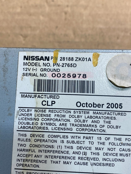 2006 Nissan Maxima Receiver Cassette 6CD Changer Bose 28188 ZK01A aa3247 DG6