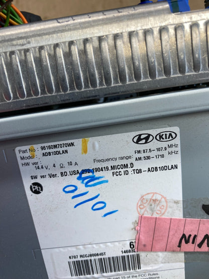 2019 - 2021 Kia Forte Am Fm Cd Player Radio Screen Display OEM AB9598 DG5