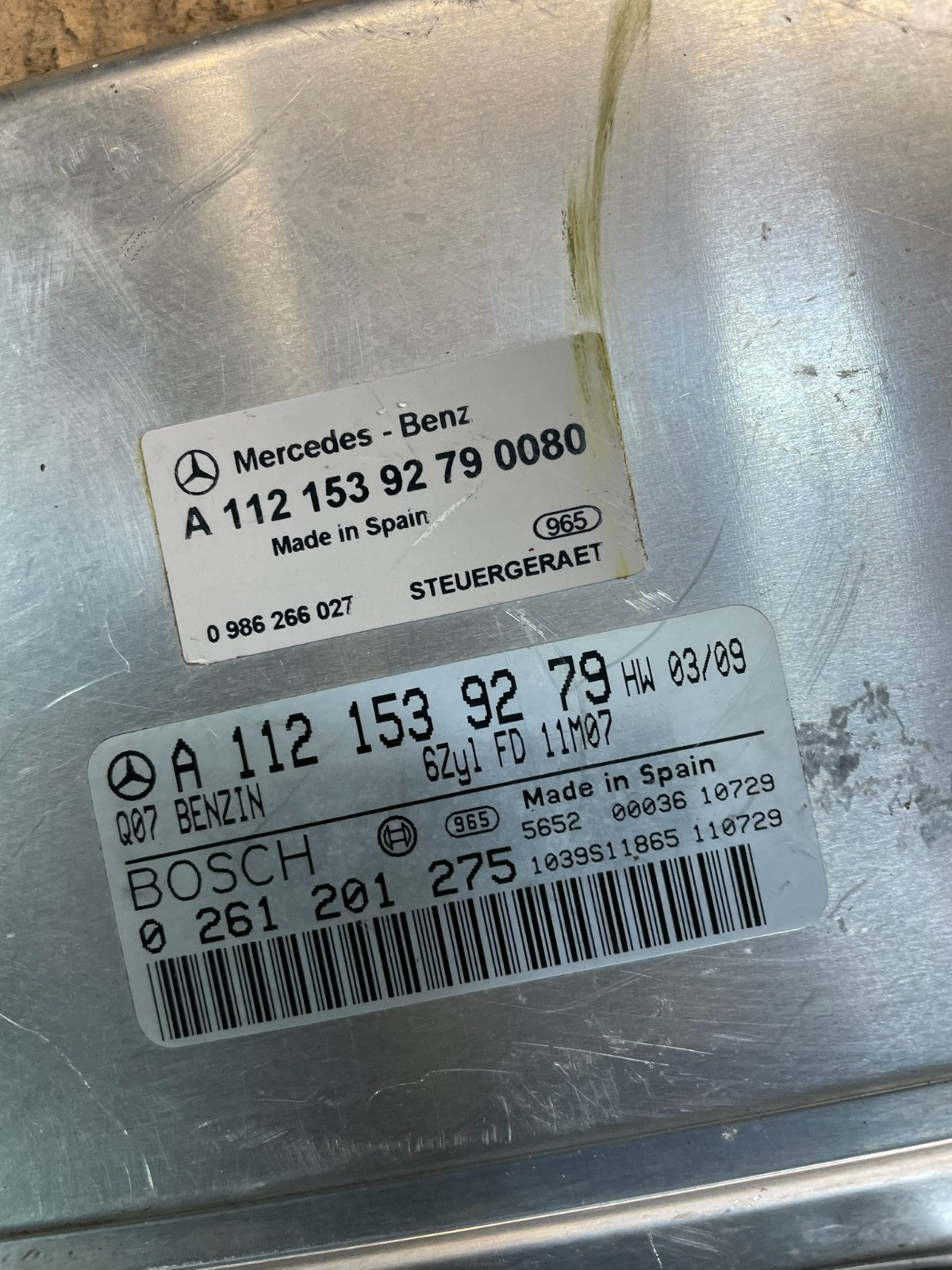2003 2005 Mercedes CLK320 C320 ECU ECM Engine Control Module Unit v2203 DG3