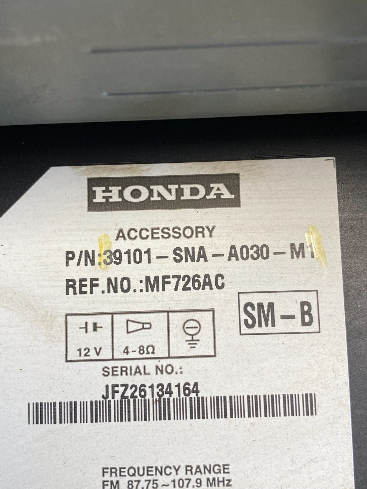 2006 - 2011 Honda Civic Radio AM/FM Climate Control Air Vent Bezel AC9388 DG5