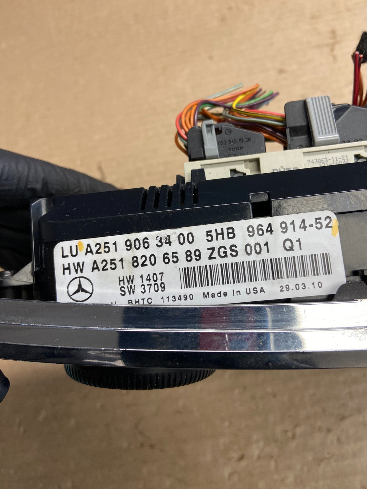 2007-2012 Mercedes X164 GL350 GL450 Climate Control Bezel Wood Switch AH3570 DG5