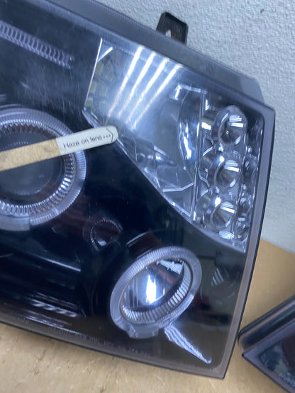 2007-2013 Chevrolet Suburban Tahoe Left+Right Set LED Black Headlights AC5796 DG5
