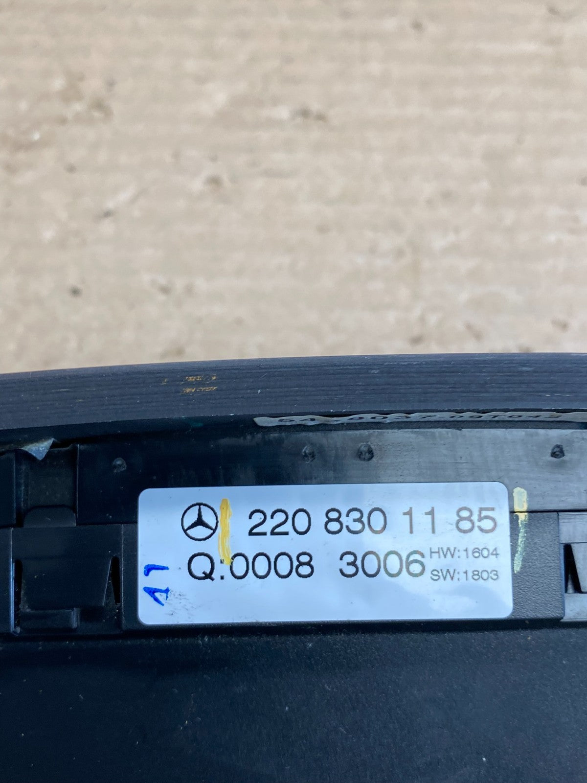 2000-2006 Mercedes S430 S500 W220 AC Heater Climate Control Trim Bezel AG5284 DG6