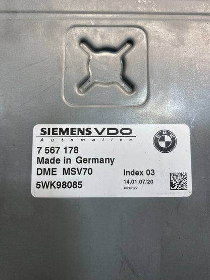 2006-2007 BMW E60 E61 525i 535i ECU ECM Engine Control Module 7567178 AC0704 DG2
