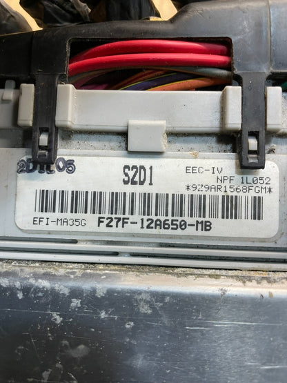 1992 Ford Ranger 2.3L Engine Control Module F27F-12A650-MB u9082 DG3
