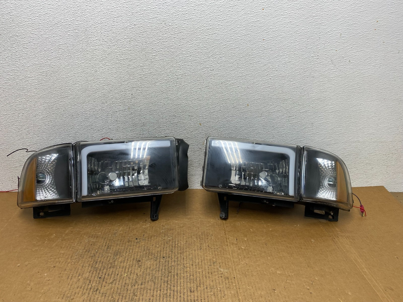 1994 to 2002 Dodge Ram Left+Right Side LED Black Headlights AE1363 DG0