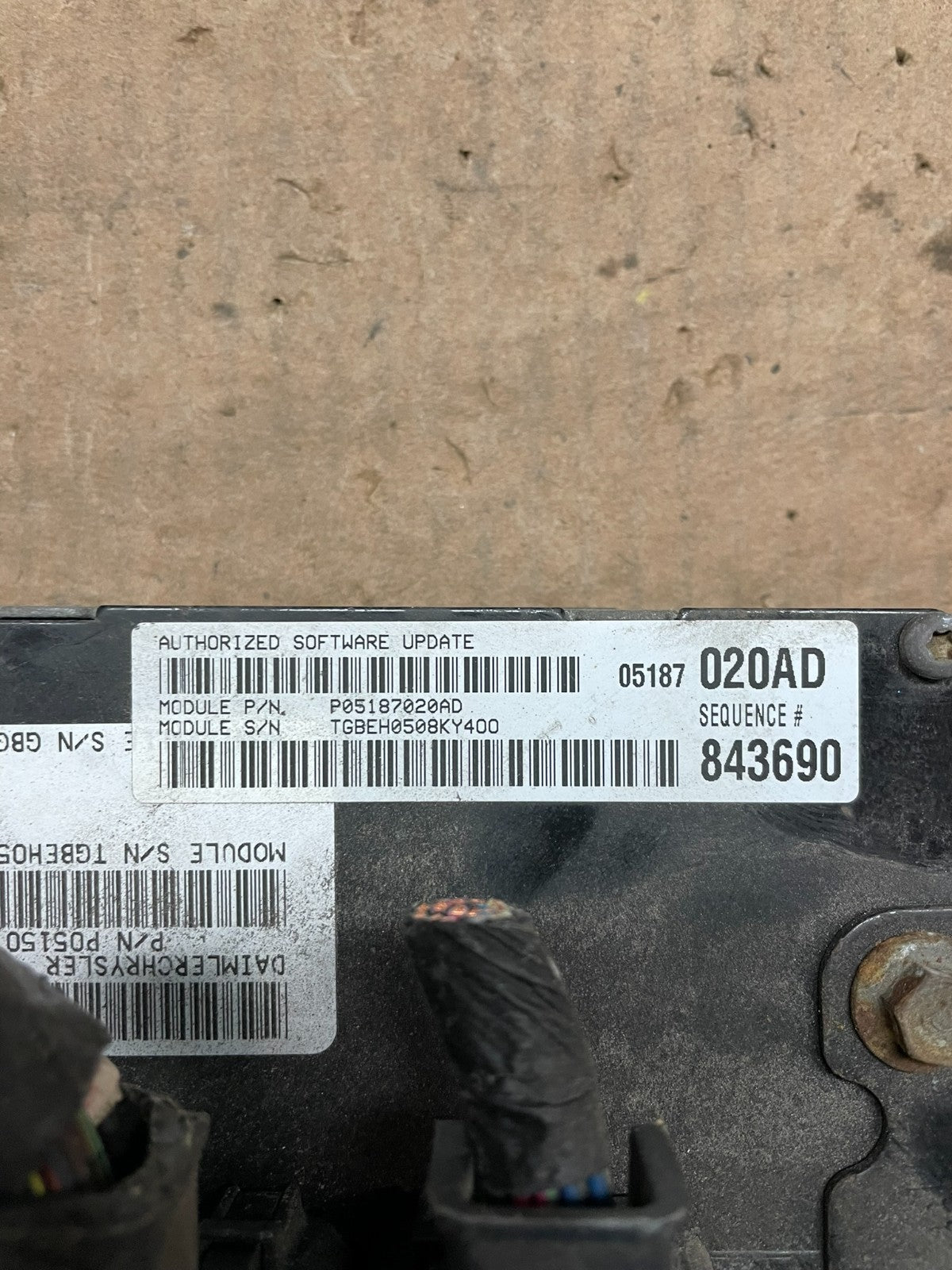 2008 2009 2010 Dodge Charger 3.5L Engine Control ECM p05187020ad W2325 DG3