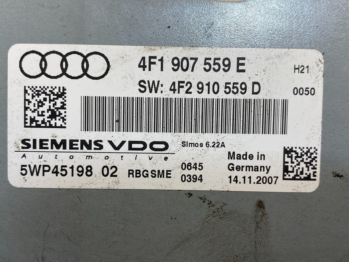 2006 to 2008 Audi A6 Engine Computer Ecu Pcm Ecm Pcu AF6726 DW2