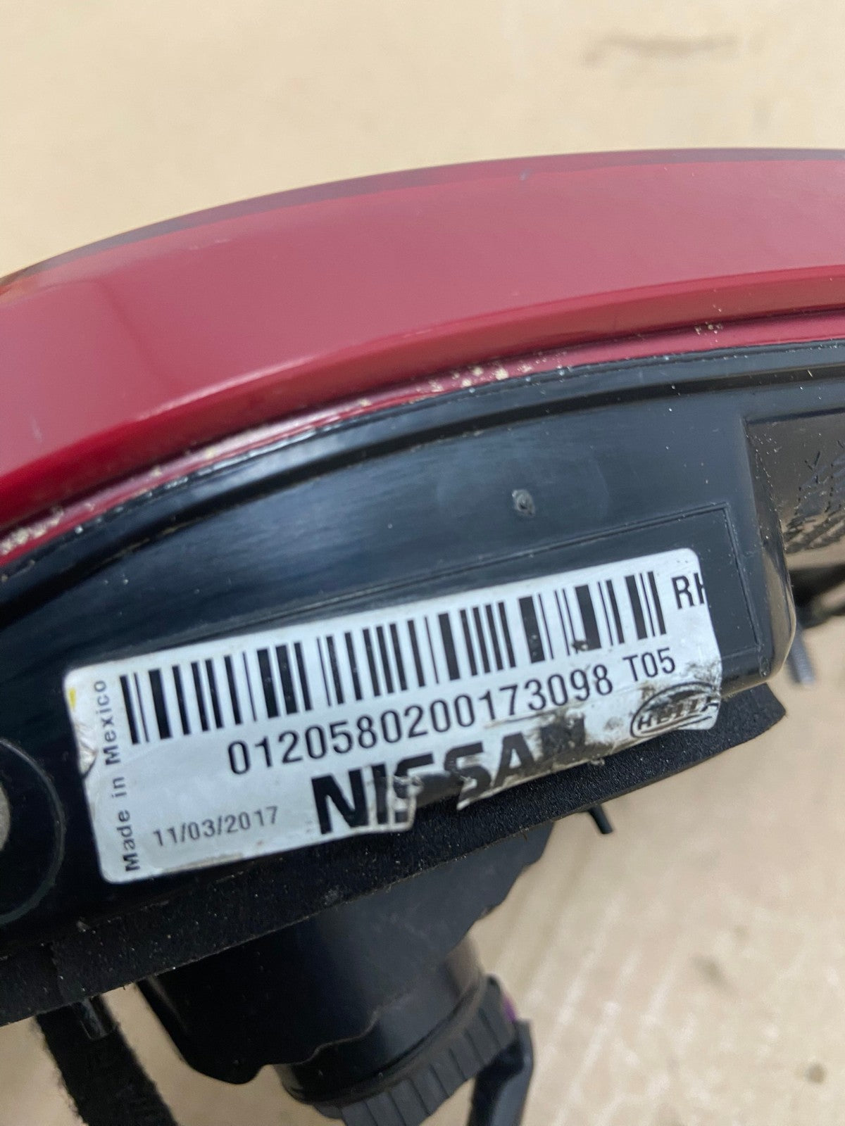 2016 2017 2018 Nissan Maxima Right RH Inner Tail Light AE6988 LK6