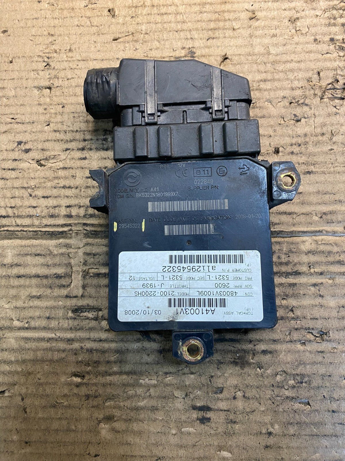Allison Transmission Control Module 29545322 aa5469 DG0