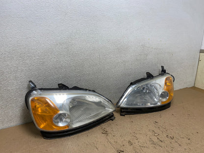 2001 - 2003 Honda Civic Coupe Headlights Halogen Left+Right Side Oem W3730 DW2