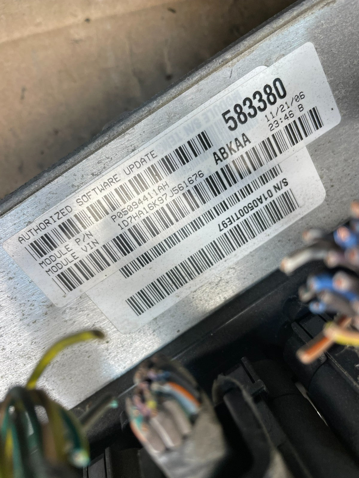 2007 Dodge Ram Engine Computer 3.7L ECM Engine Computer Module P05094411A T73823