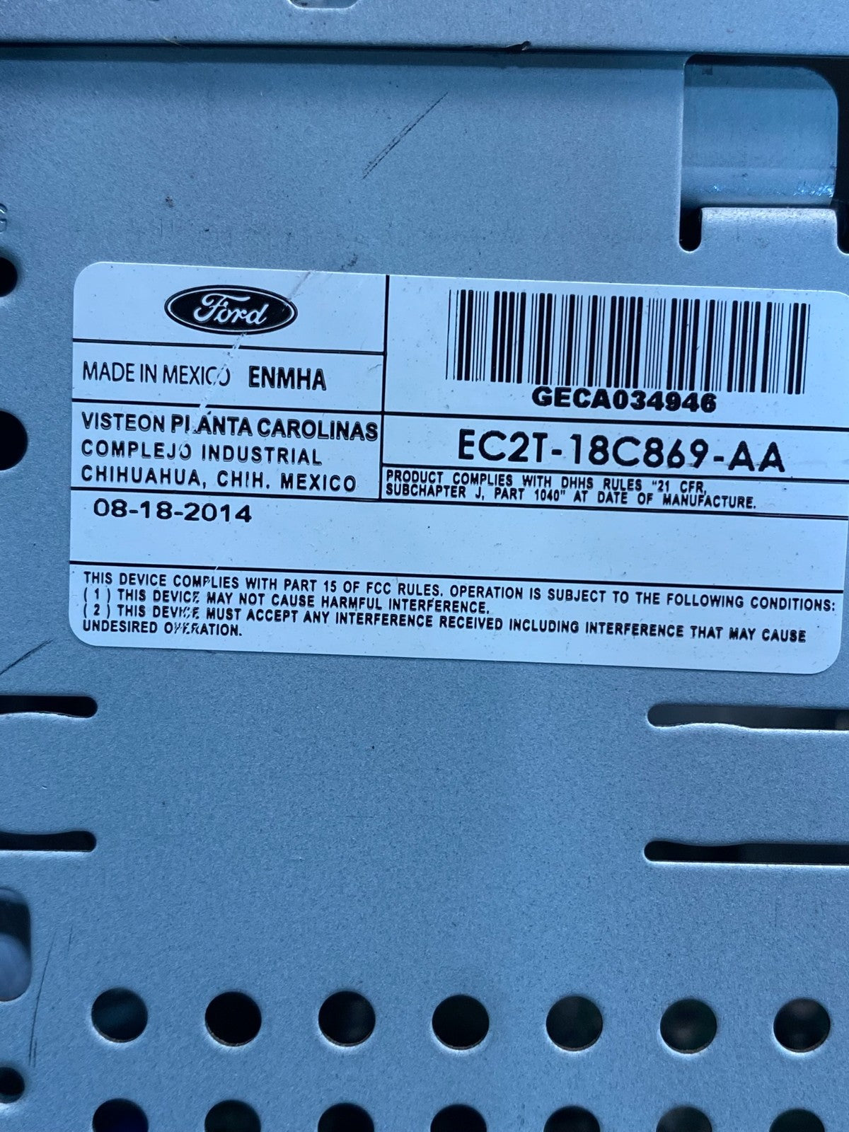 2009 to 2012 Ford F250 F350 Radio Audio AM/FM Receiver AF7823 DG6