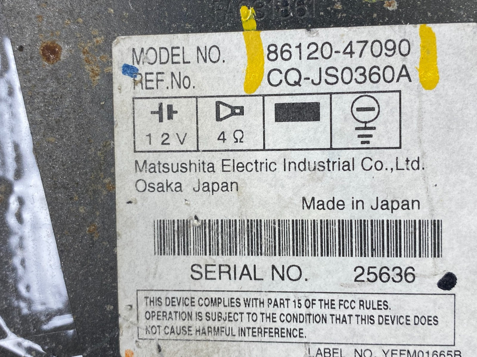 2004 2005 2006 Toyota Prius OEM Radio AM/FM CD Player Oem W0356 DG6