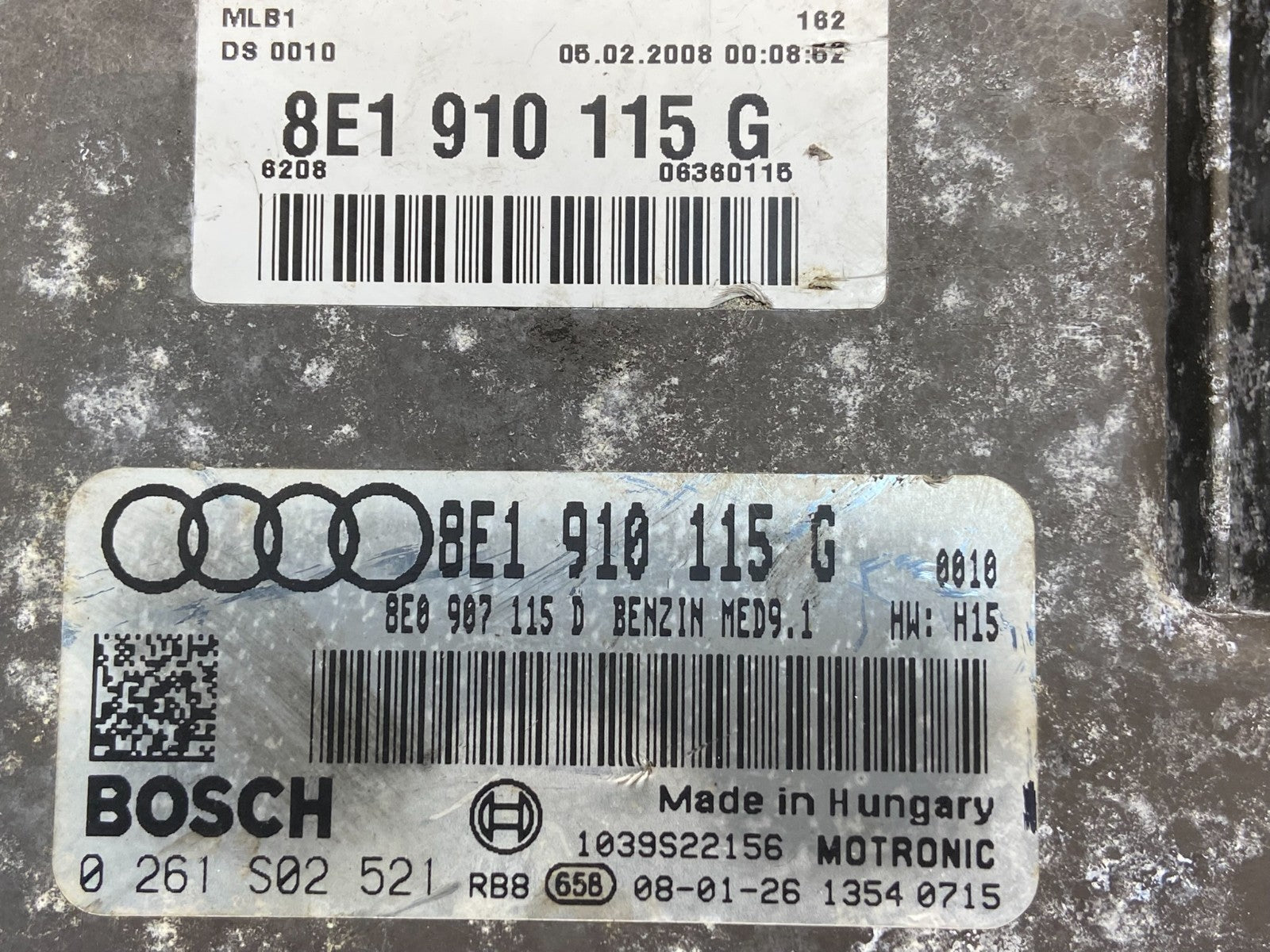 2008 2009 Audi A4 2.0L Engine Computer Ecu Pcm Ecm 8E1910115G af9038 DG2