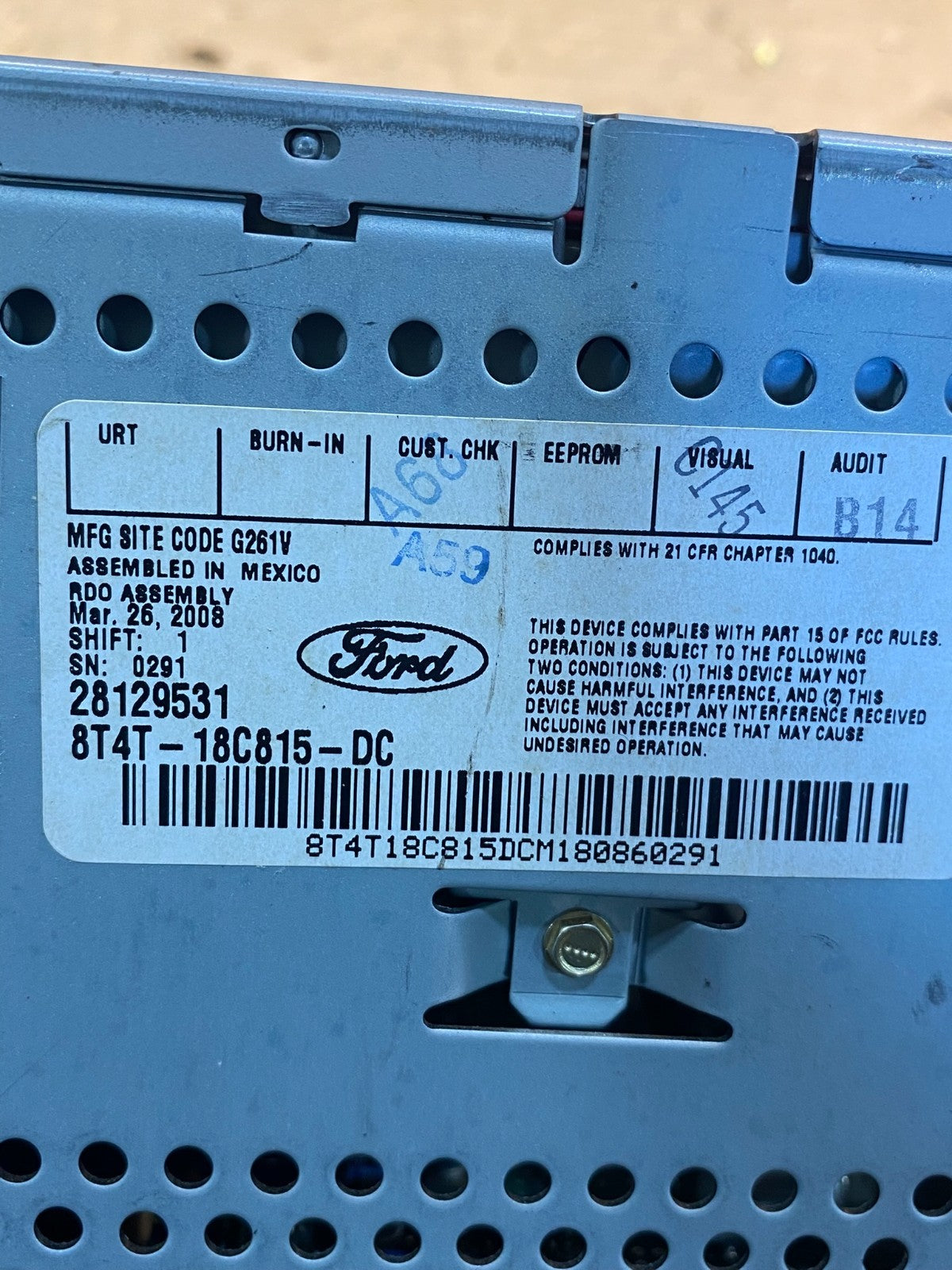 Ford 6 CD Radio Audio AM/FM Receiver AD9644 DG6