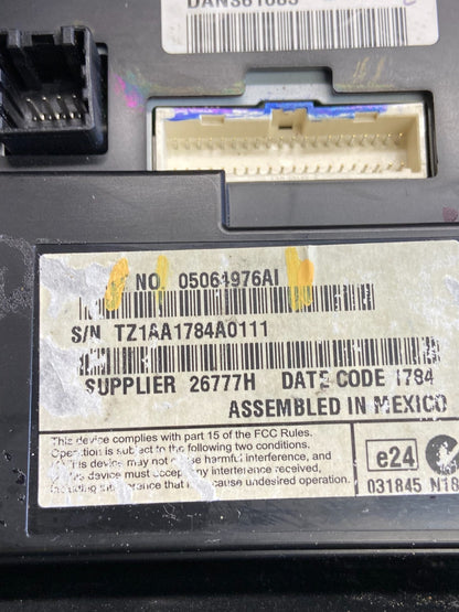 2011-2019 Dodge Journey 4.3 Radio AM/FM AH3964 DG5