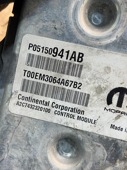 2015-2017 Jeep Compass Patriot Engine Control Module p05150941ab ECU AG1619 DW2