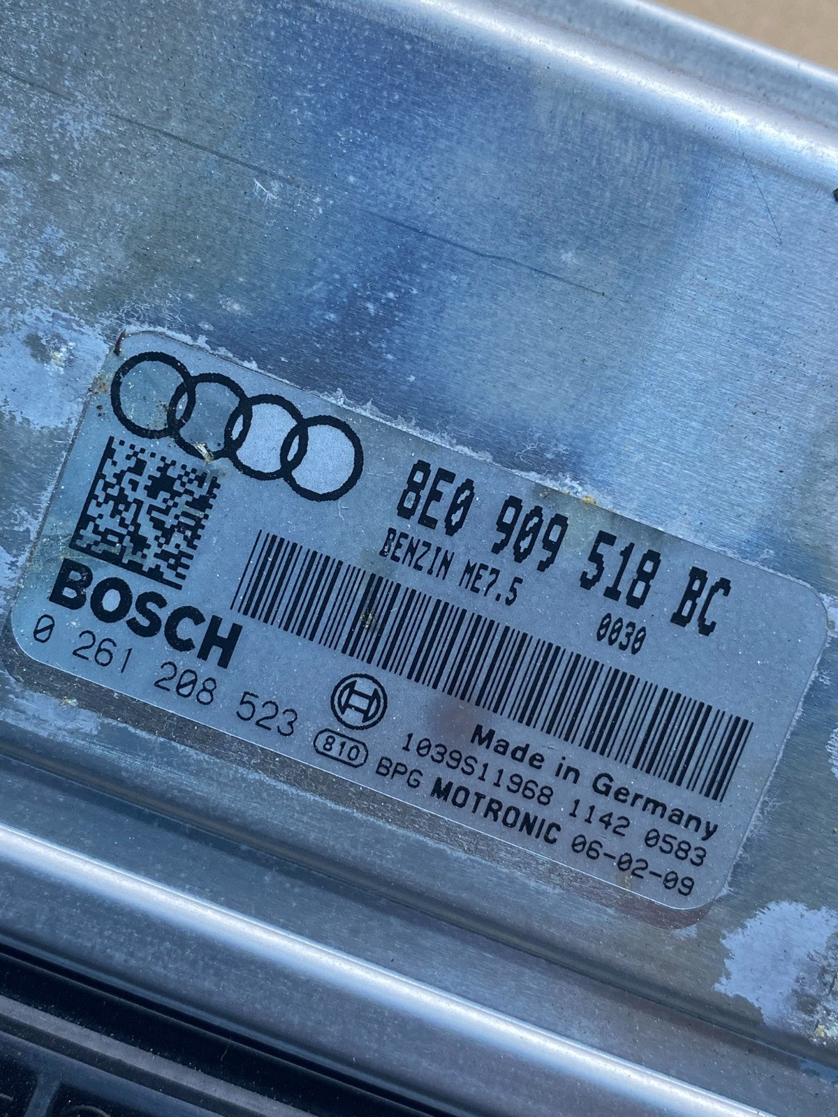 2006 2007 2008 Audi A4 2.0L Engine Computer Ecu Pcm Ecm 8E0909518BC OE ah9839 DG2
