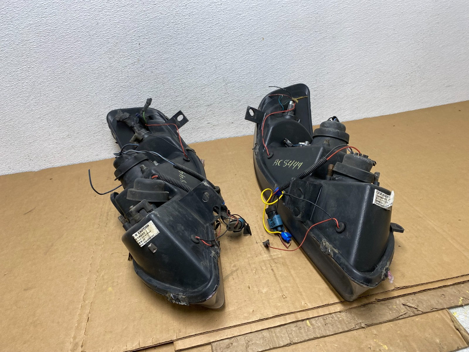 1998=2002 Honda Accord Black Left+Right Set Side LED Black Headlights ac8449 DG11