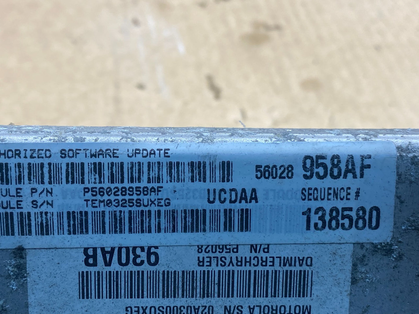 2005 Dodge Ram 1500 Engine Computer 5.7L ECM ECU p56028958af AG7234 DG2