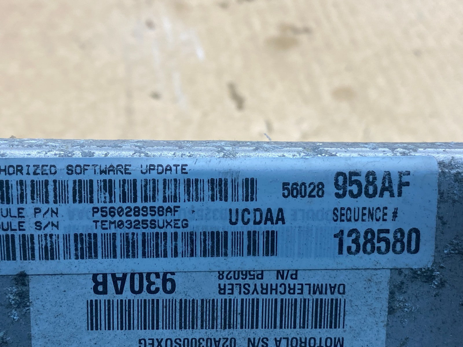 2005 Dodge Ram 1500 Engine Computer 5.7L ECM ECU p56028958af AG7234 DG2