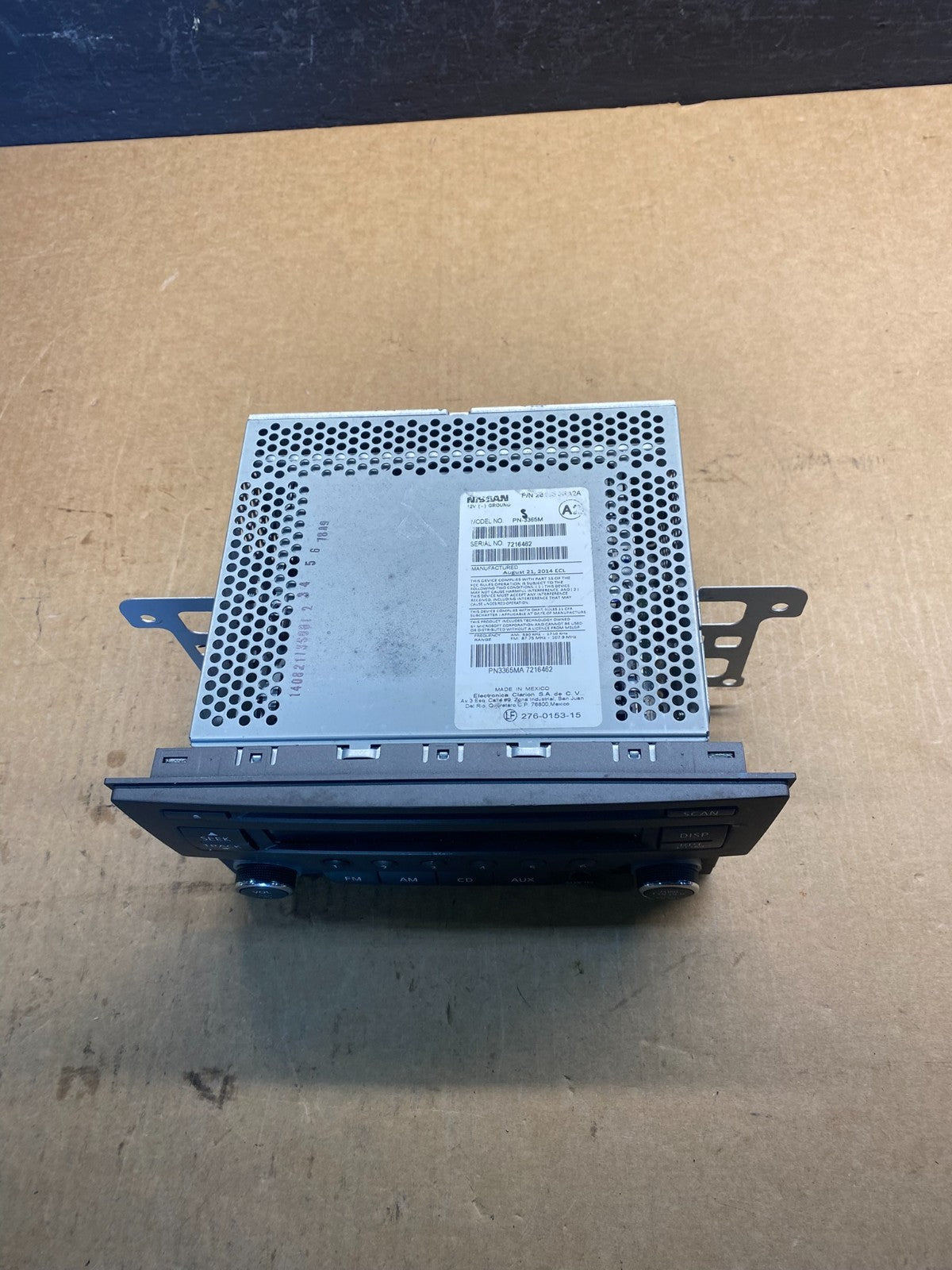 2013 to 2014 Nissan Sentra Radio Receiver Unit PN3365MA AC69303