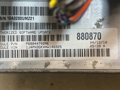 2010 Jeep Liberty Nitro 3.7L Engine Control Unit ECU ECM p68044702AE AF9056 DW2