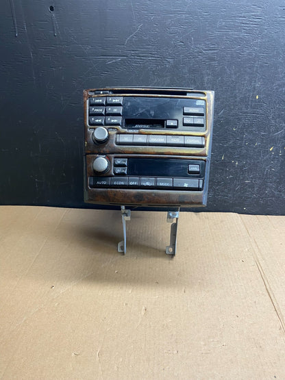2000 to 2001 Infiniti i30 Bose Radio AM/FM Casette Climate Control ae4380 DG0