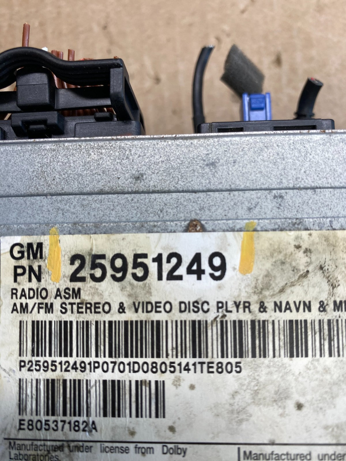 2008 to 2013 Cadillac CTS Am Fm Cd Player Radio Receiver AC6296 DG5