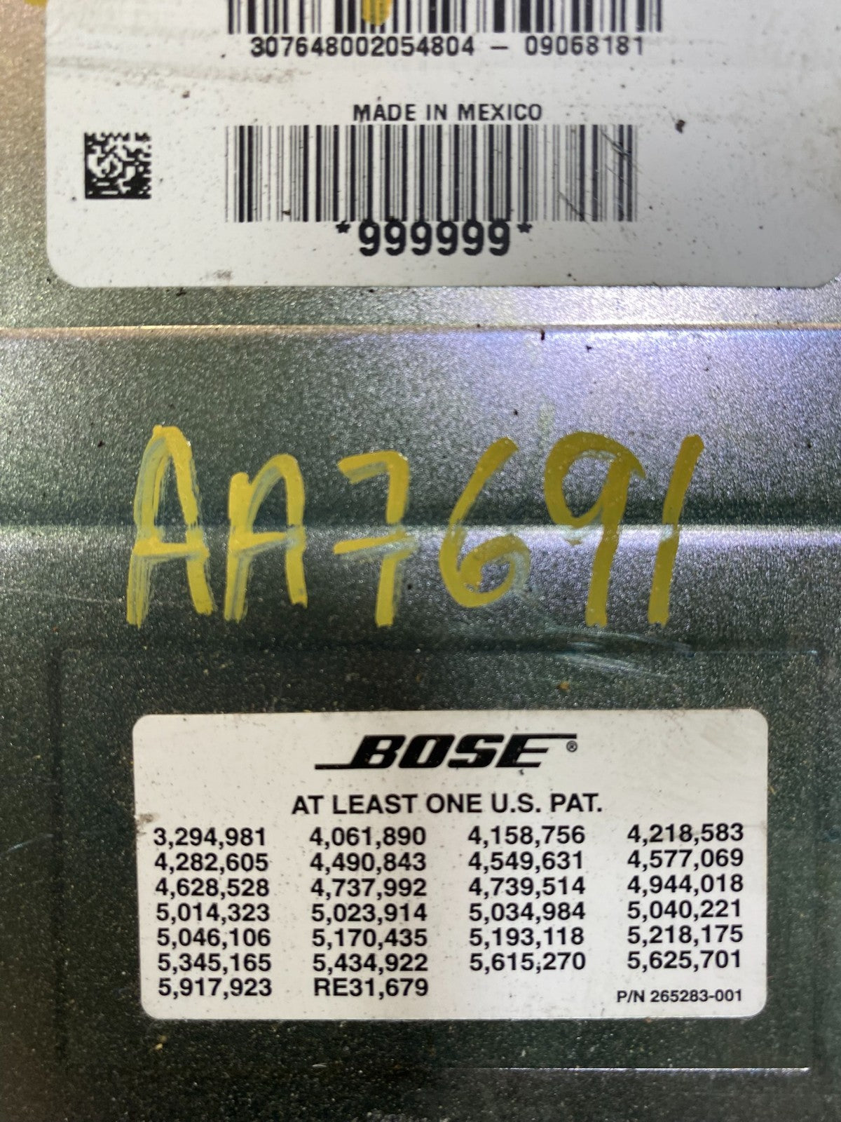 2009 to 2014 Nissan Maxima Radio Audio System Amplifier Module AMP aa7691 DG3