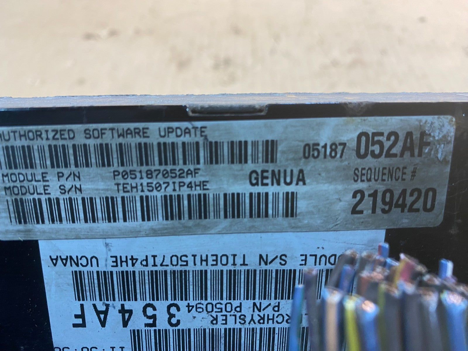 2007 Jeep Grand Cherokee Commander 3.7 Engine Computer ECU p68352951ad AC0675 DG2