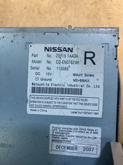 2009 - 2010 Nissan Murano Maxima M35 M37 BOSE Radio CD Navigation AA1854 DG6