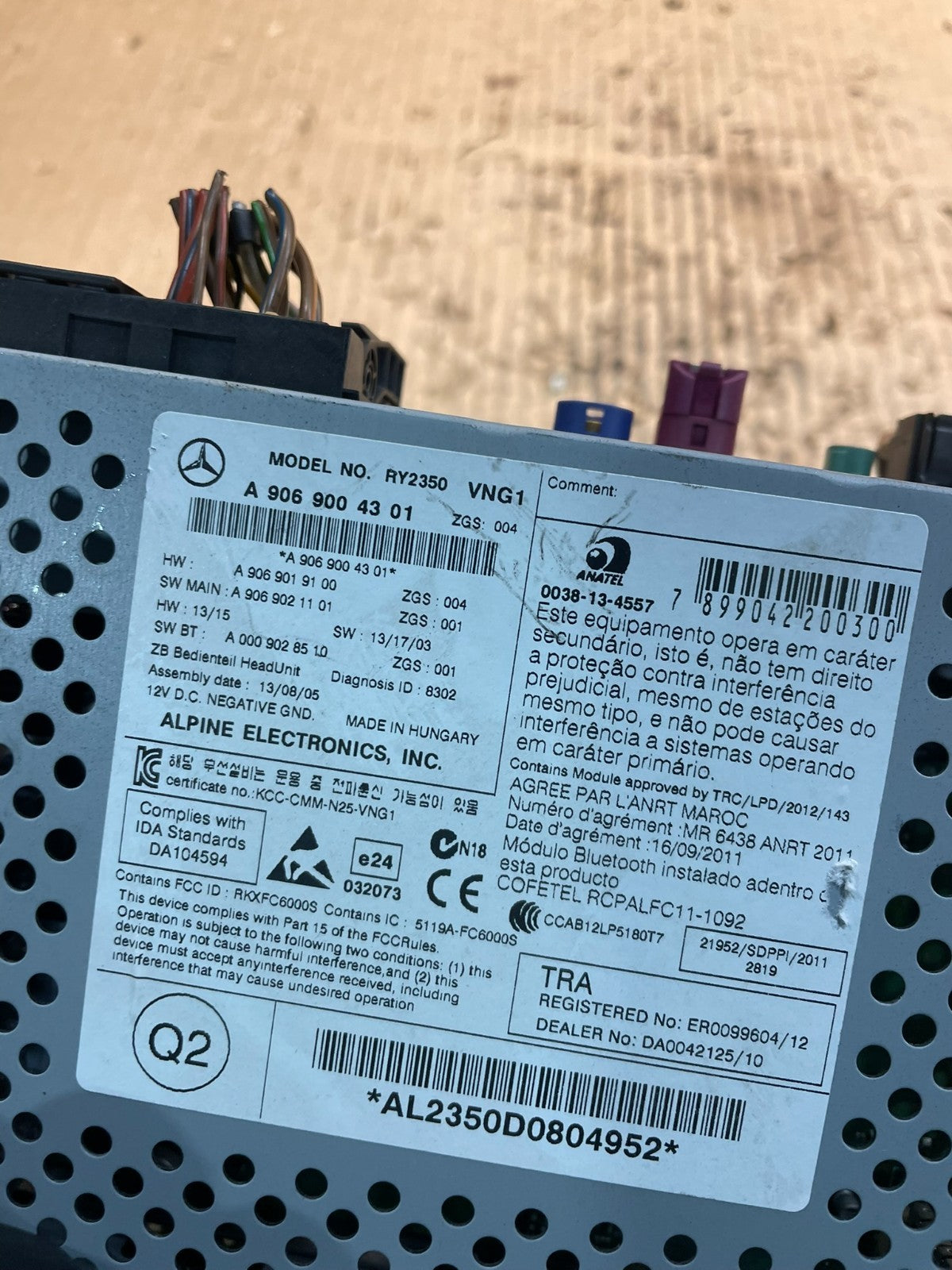 2010-2018 Mercedes Sprinter Radio Receiver Navigation Screen Display V0777 DG6