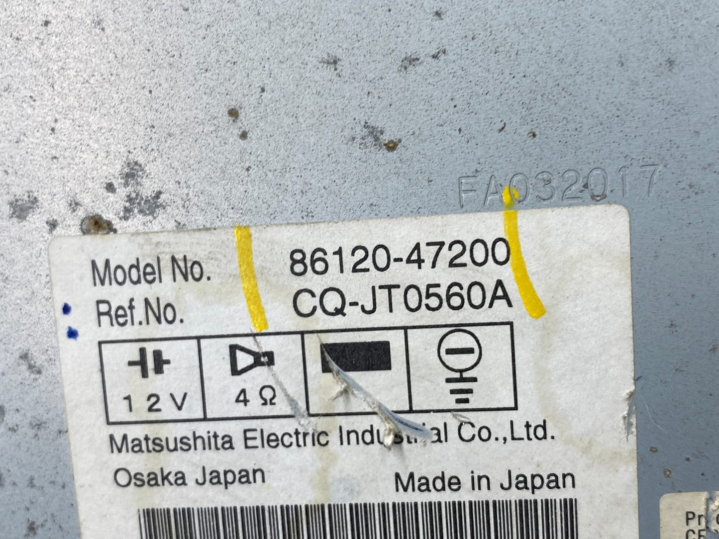 2006 to 2009 Toyota Prius OEM Radio AM/FM CD Player Oem U5080 DG8