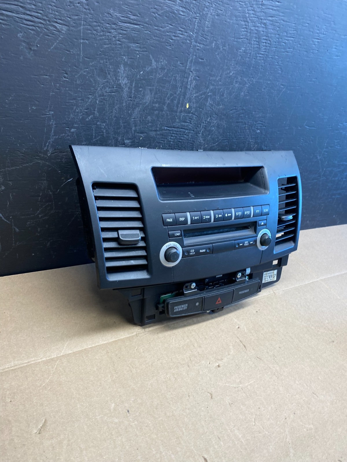 2012 Mitsubishi Lancer Radio AM/FM CD Player Air Vent AC6176 DG3