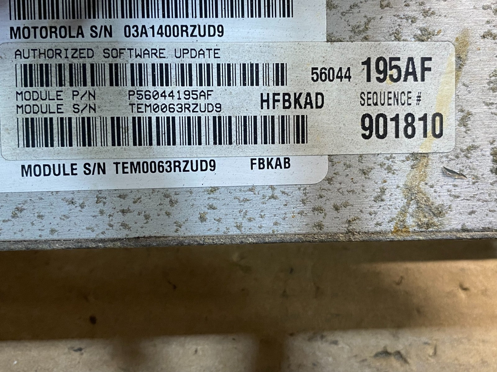 2003 Jeep Liberty 3.7L Engine ECU Computer Module p56044195af AD9996 DG2