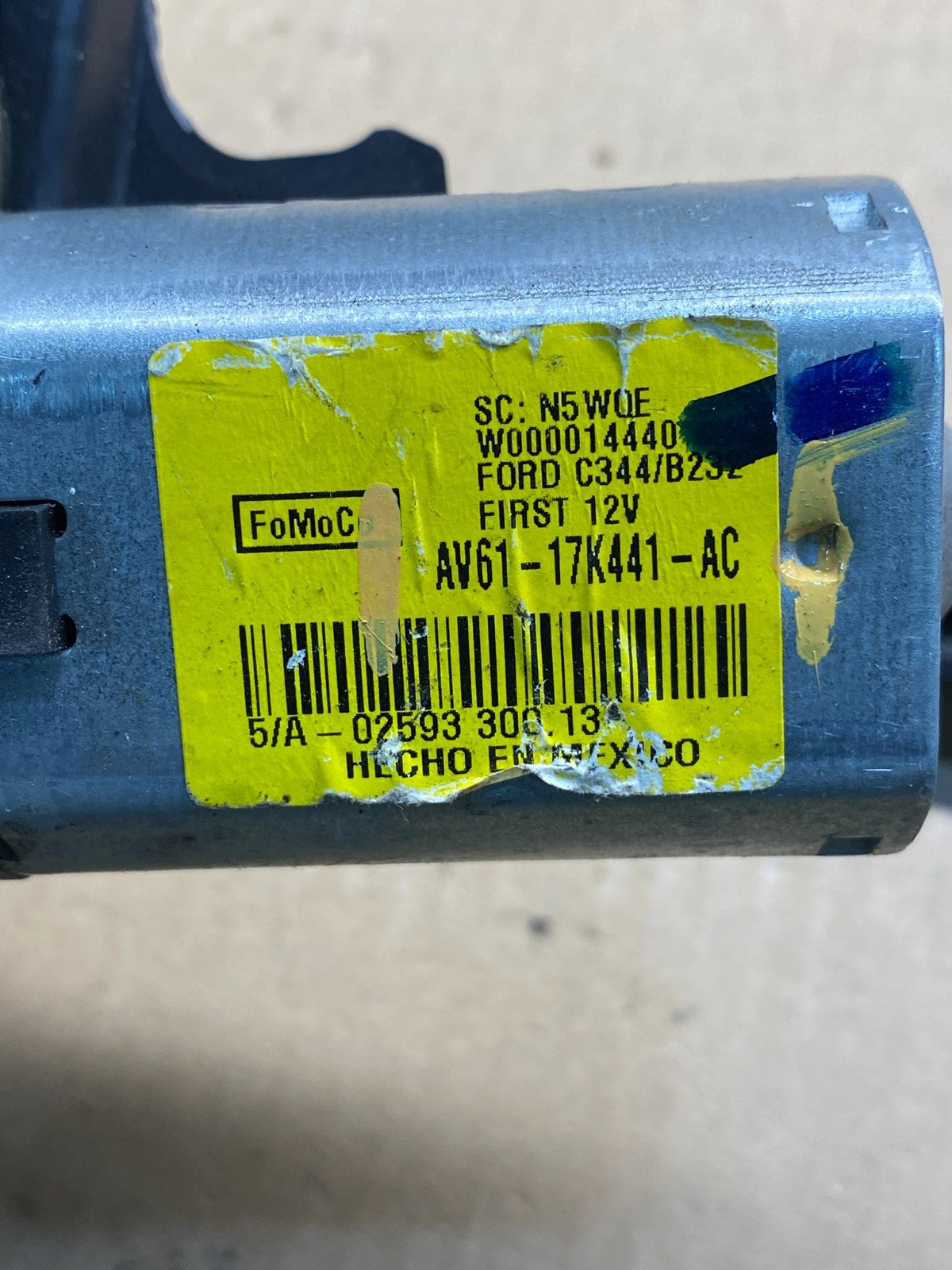 2013 - 2018 Ford C-Max Rear Windshield Wiper Motor AG3538 MS6