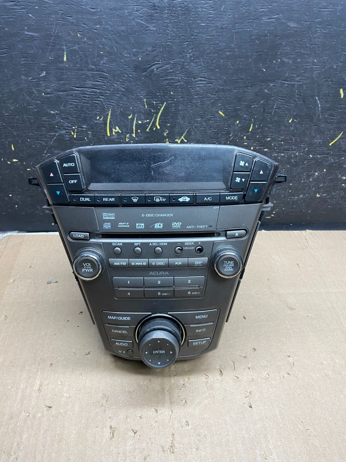 2007 to 2009 Acura Mdx Radio Stereo 6 CD Player Climate Control Pan OE ab2016 DG0