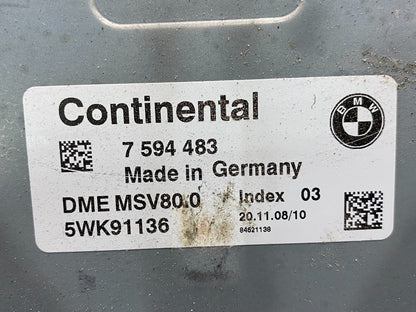 2007 to 2014 BMW X5 ECM ECU Engine Control Computer Module 7594483 AE7544 DW2