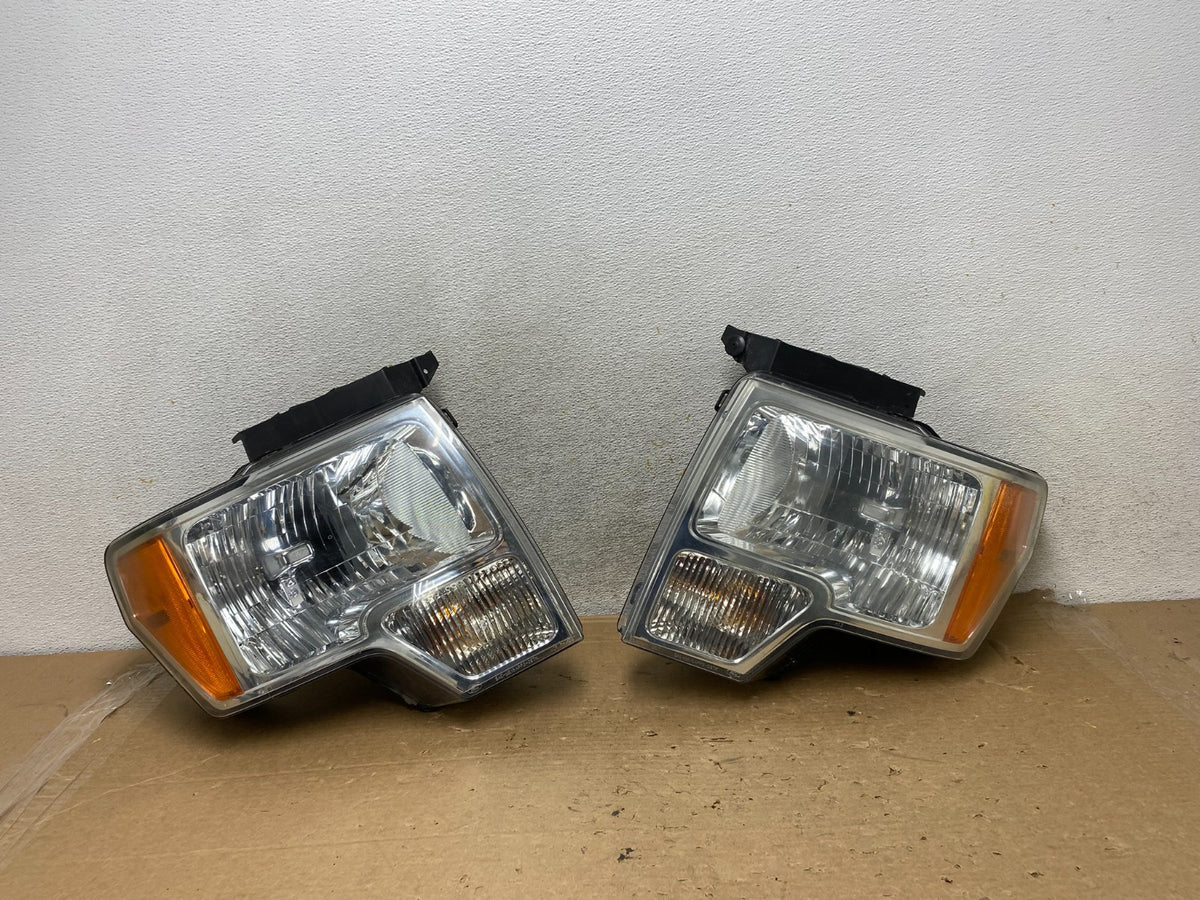 2009 to 2014 Ford F-150 F150 Left+Right Halogen Headlights AH8948 DW0