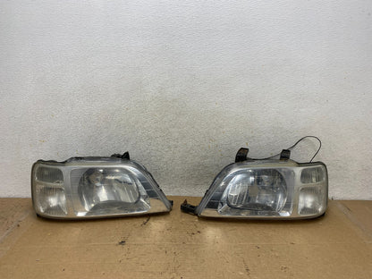 1997 to 2001 Honda CR-V Crv Left+Right Set Chrome Headlights Halogen AH8156 DW0