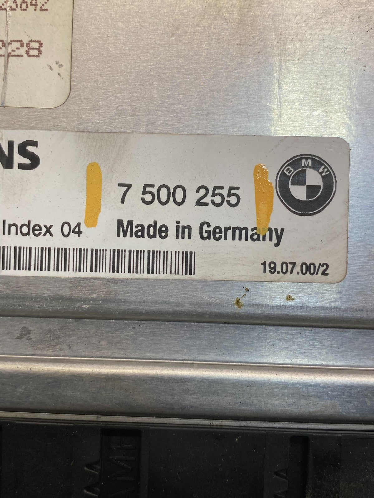 1999 - 2000 BMW 323i ECM ECU Engine Computer 7500255 ag3574 DG2