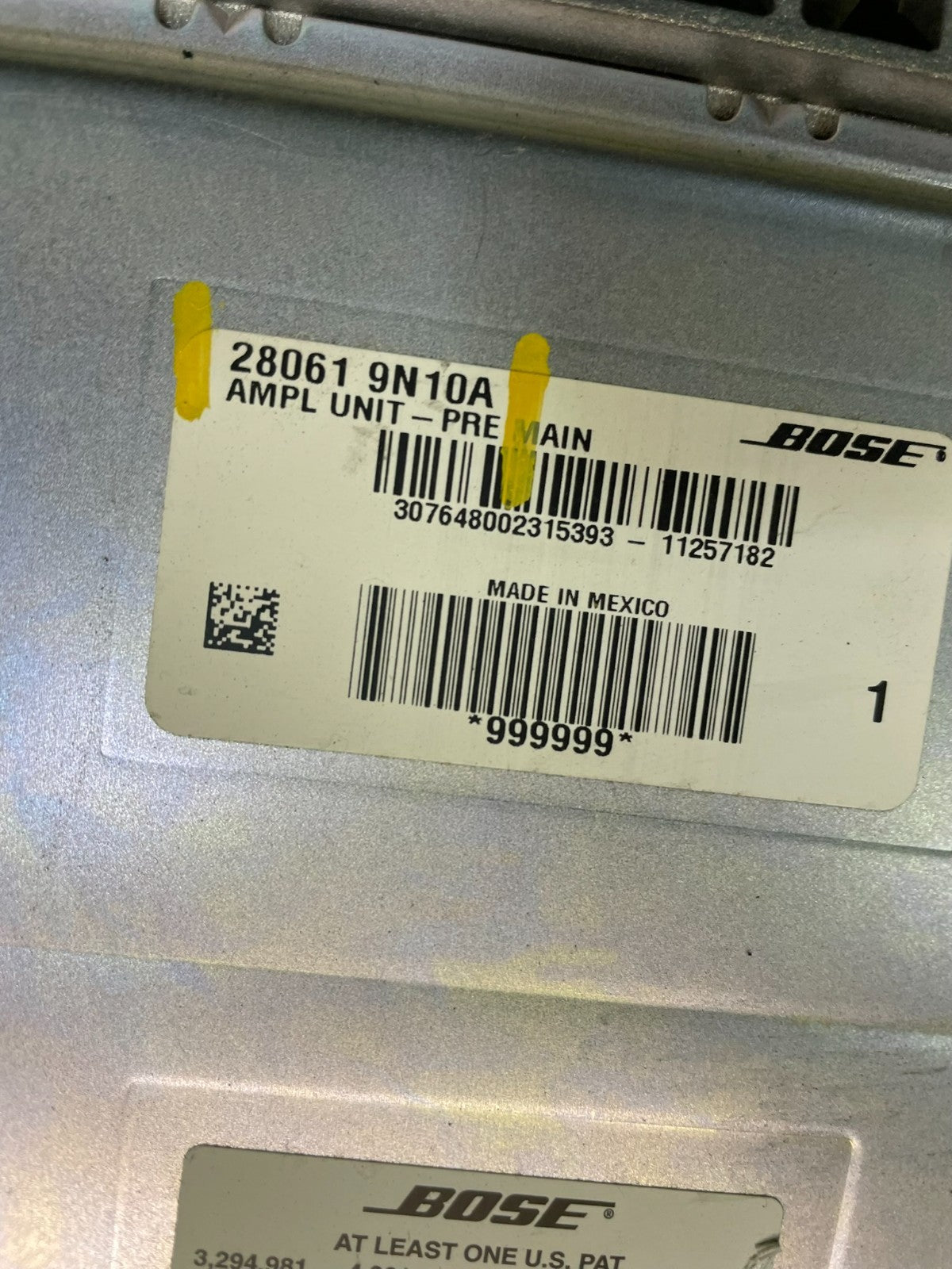 2009 to 2014 Nissan Maxima Radio Audio System Amplifier Module AMP v0826 DG3
