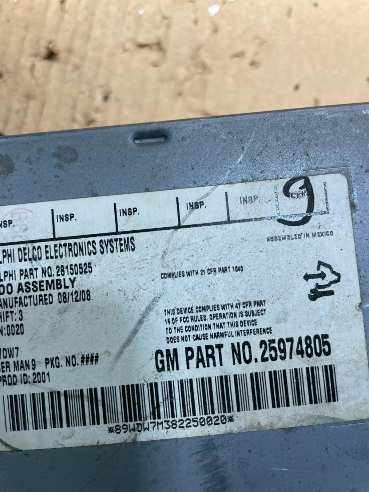 2009 to 2011 GMC Acadia Radio AM/FM CD Player Radio Oem v8745 DG10