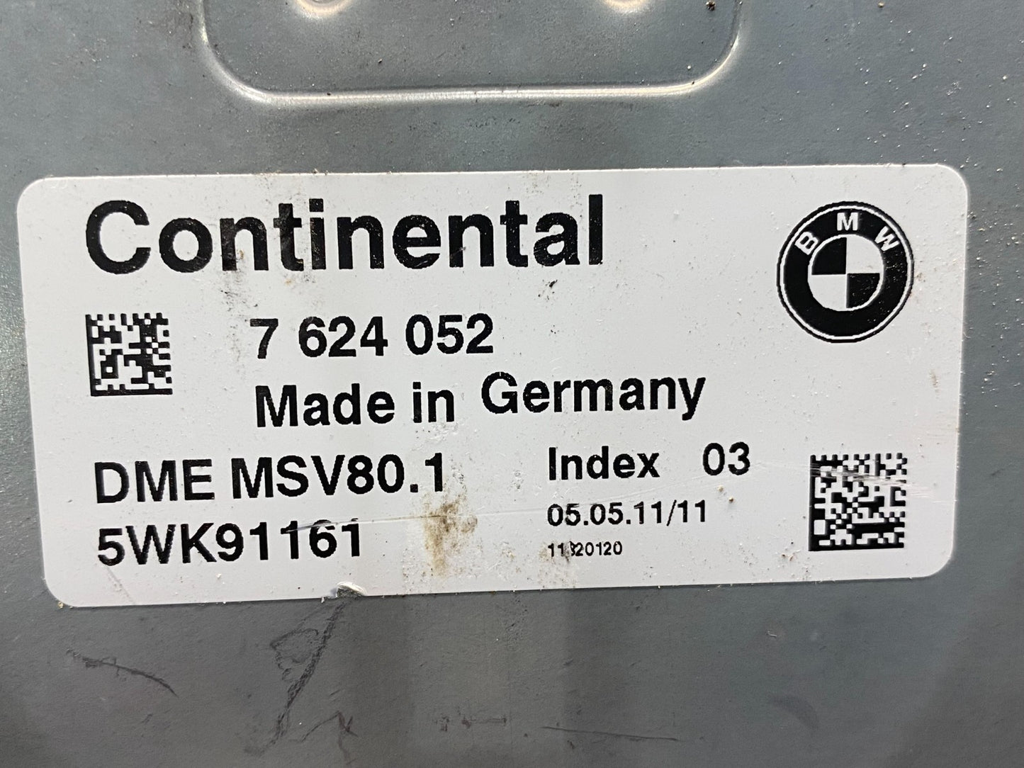 2007 - 2011 BMW 328i 528i E90 ECM ECU Engine Computer 7624052 AF4058 DW2